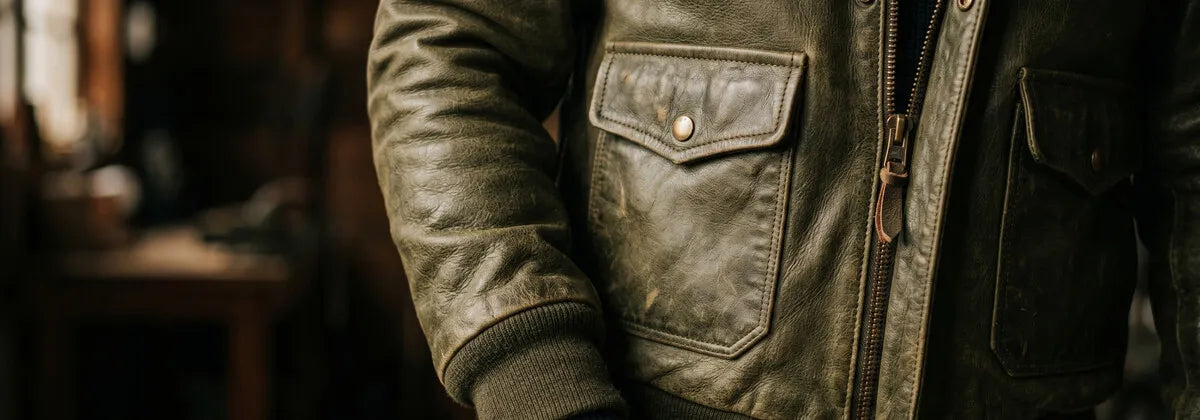 Giacche Bomber in Pelle da Uomo