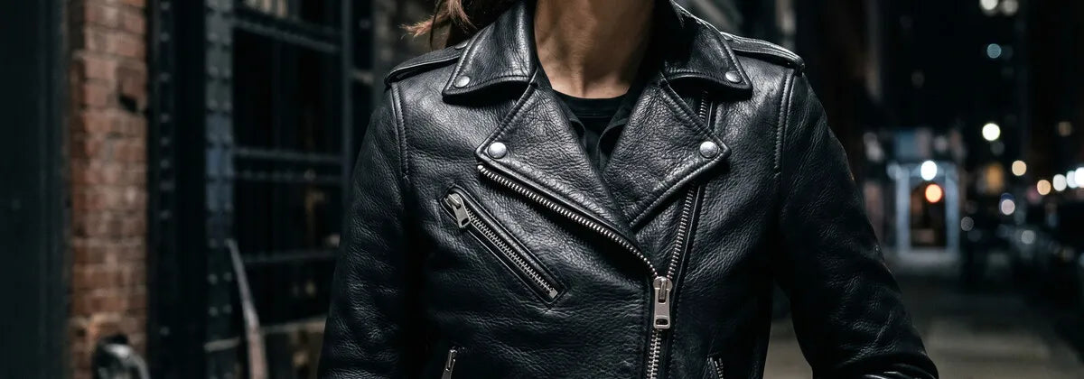 Giacche Biker in Pelle da Donna