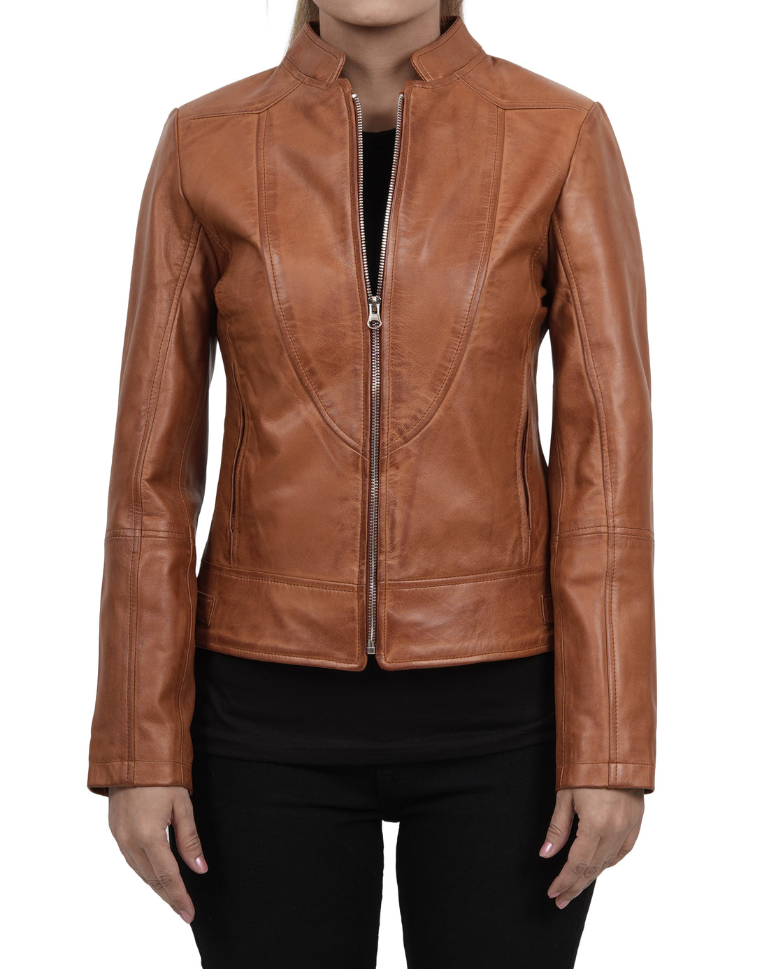 Cafe Racer Womens Leather Jacket