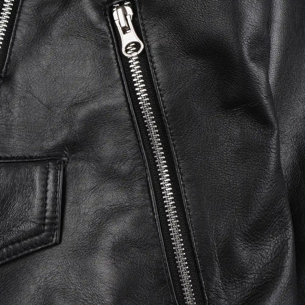 ZIP ASIMMETRICA, TAGLIO BIKER SLIM