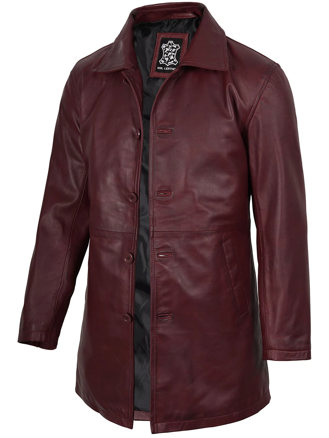 mens leather coat 